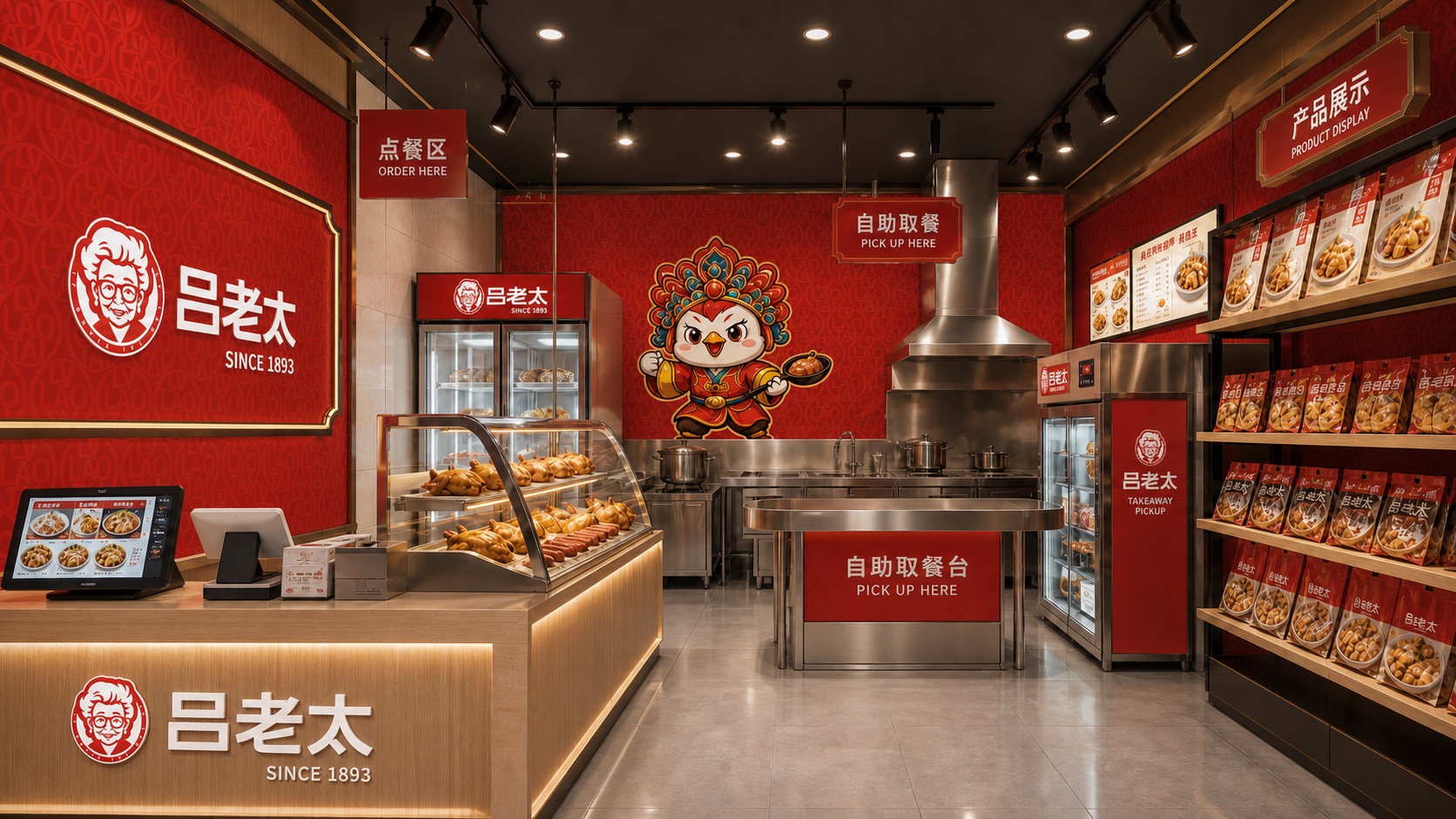 吕老太旗舰店室内全景